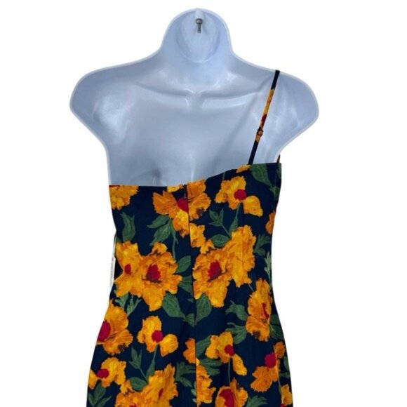 Hyacinth House NEW Navy & Marigold Floral Ruffle Margot Maxi Dress Size S - Picture 8 of 10